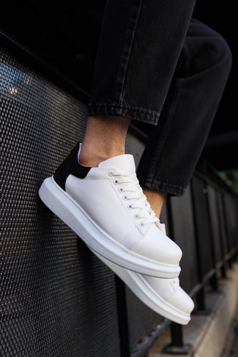 Mens Sneakers - White Black - Apollo