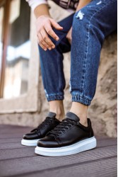Mens Sneakers - Black White - Apollo