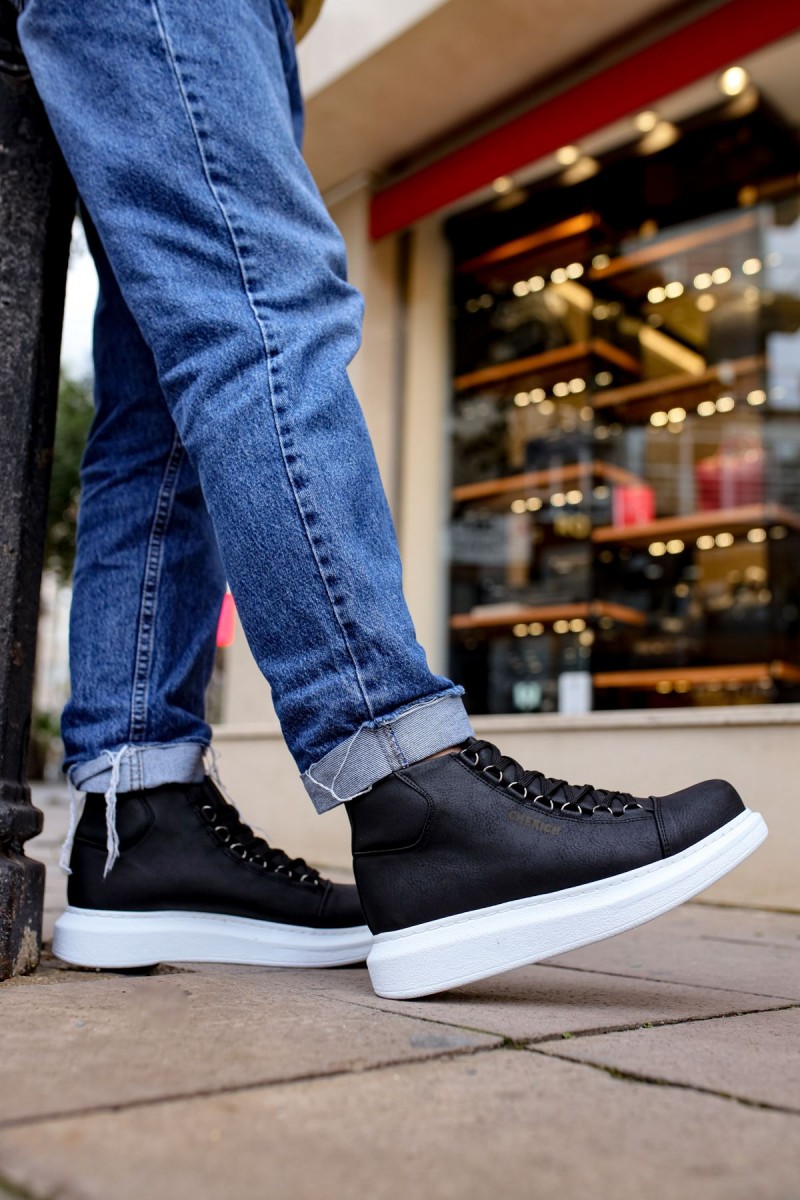 Men’s Boots - Black White - Enzo