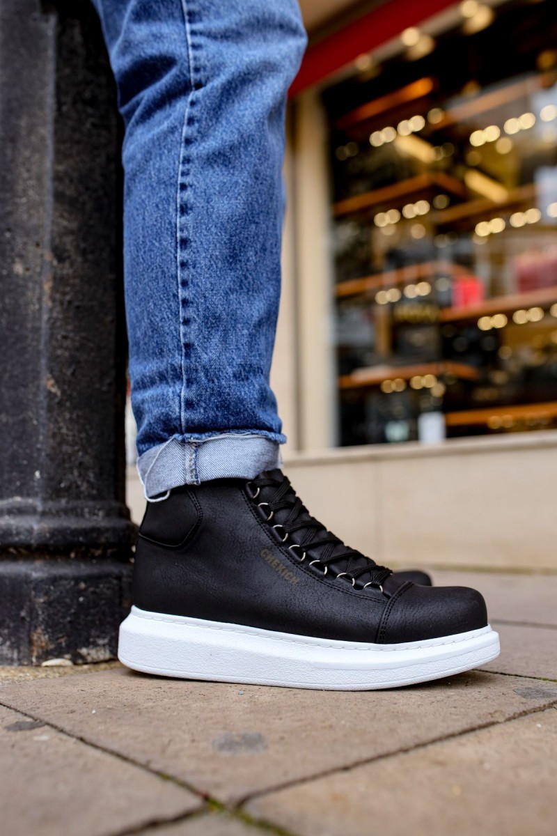 Men’s Boots - Black White - Enzo