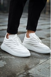 Mens Sneakers - White Patent Leather - 295