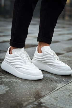 Mens Sneakers - White Patent Leather - 295