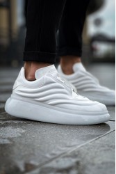Mens Sneakers - White Patent Leather - 295