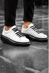 Mens Sneakers - White Black - 295