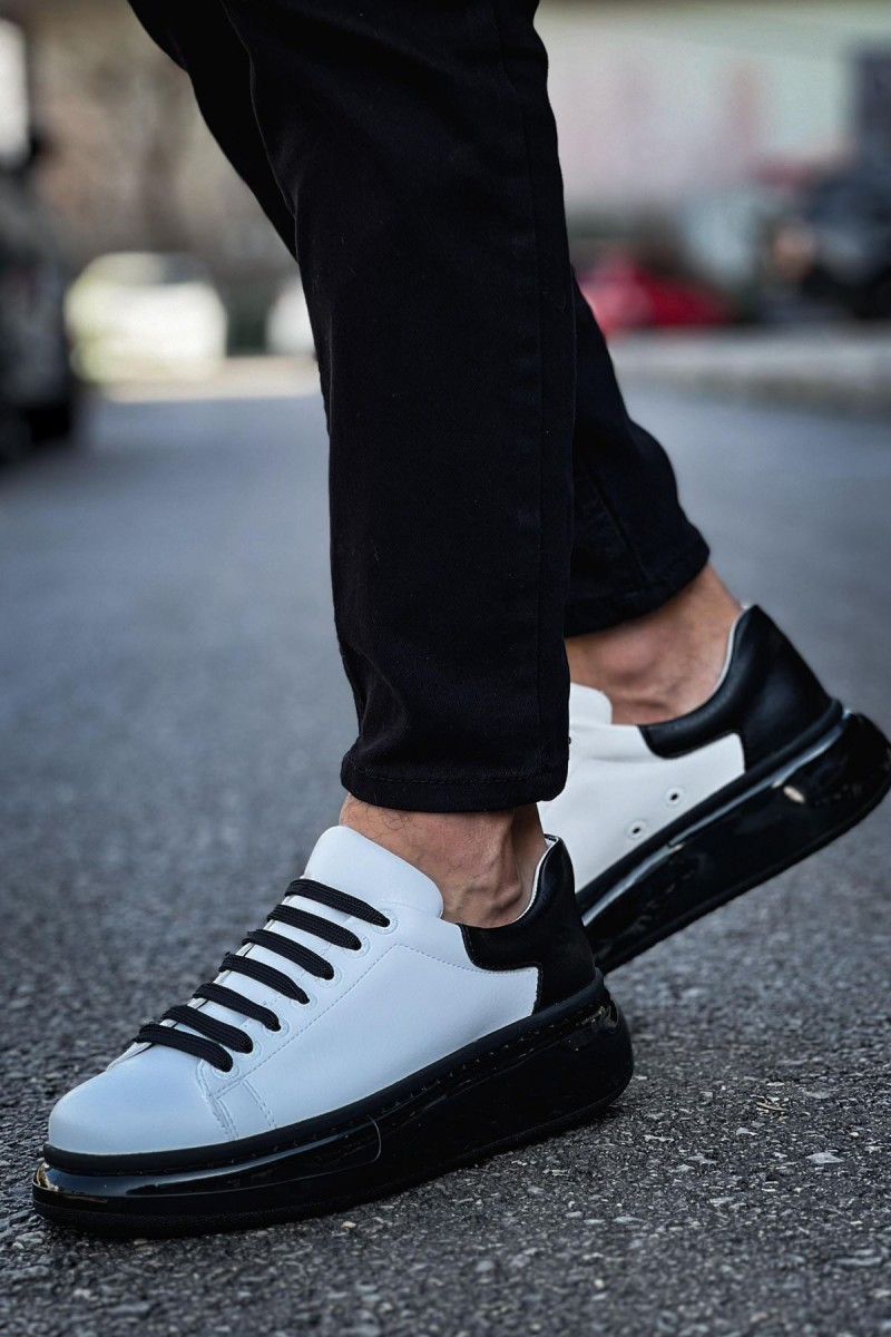 Mens Sneakers - White Black - 295 - 2