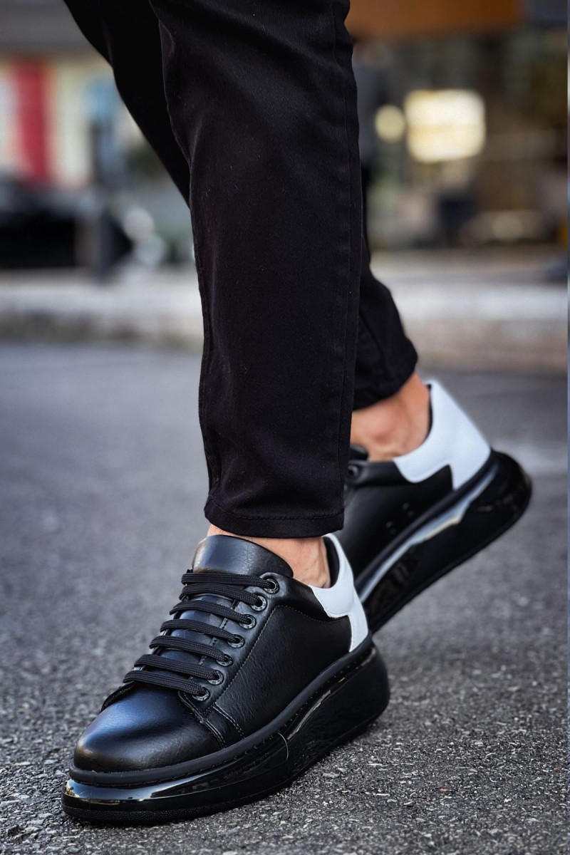 Mens Sneakers - Black White - 295 - 2