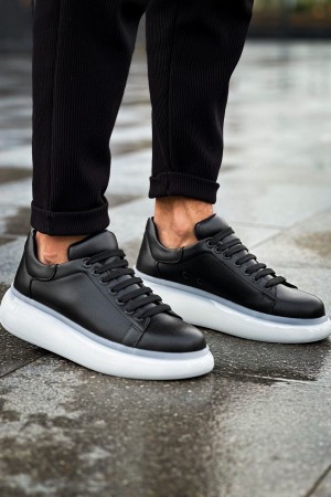 Mens Sneakers - Black White - 295