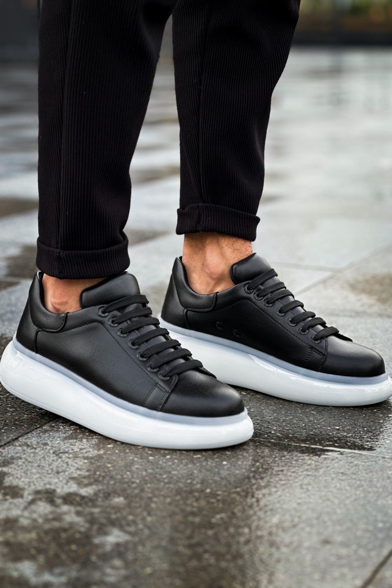 Mens Sneakers - Black White - 295