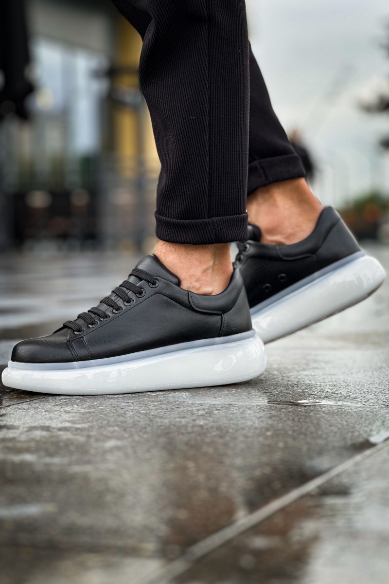 Mens Sneakers - Black White - 295