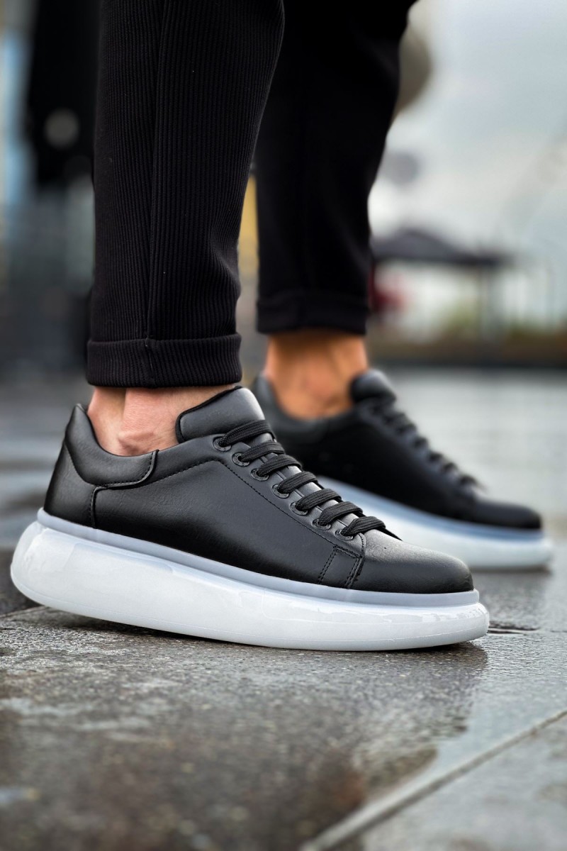 Mens Sneakers - Black White - 295
