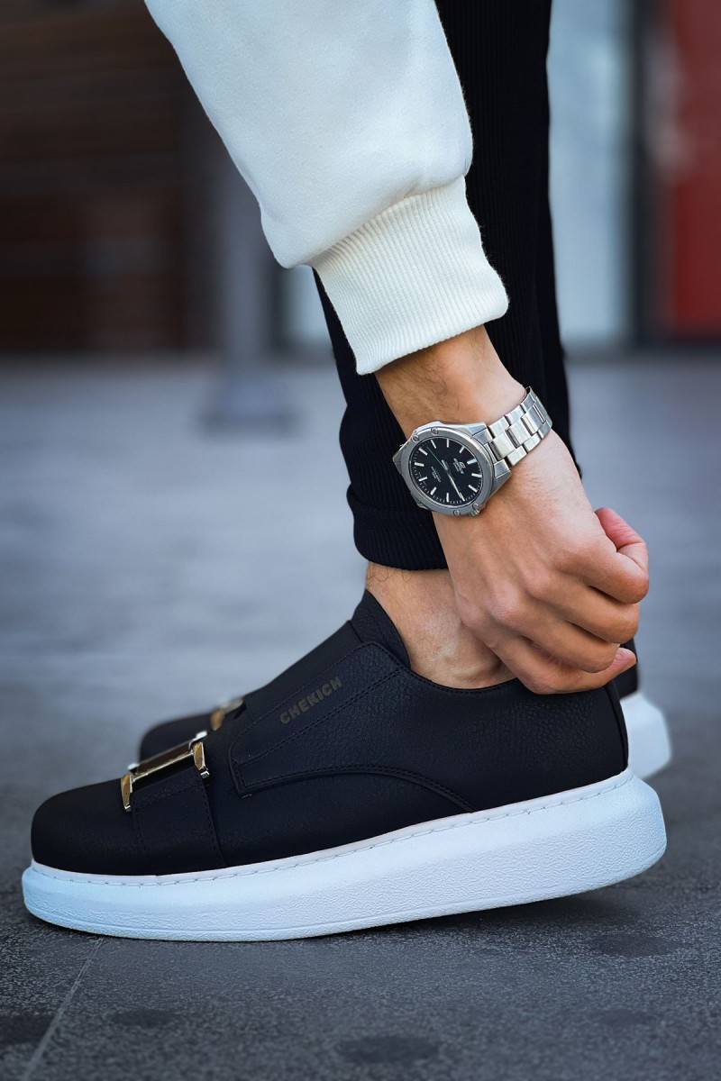 Mens Sneakers - Black White - 297
