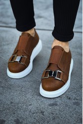 Mens Sneakers - Tan White - 297