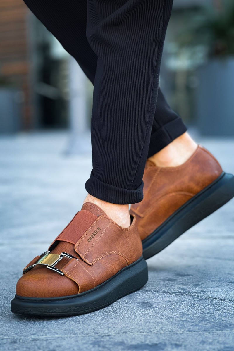 Mens Sneakers - Tan Black - 297