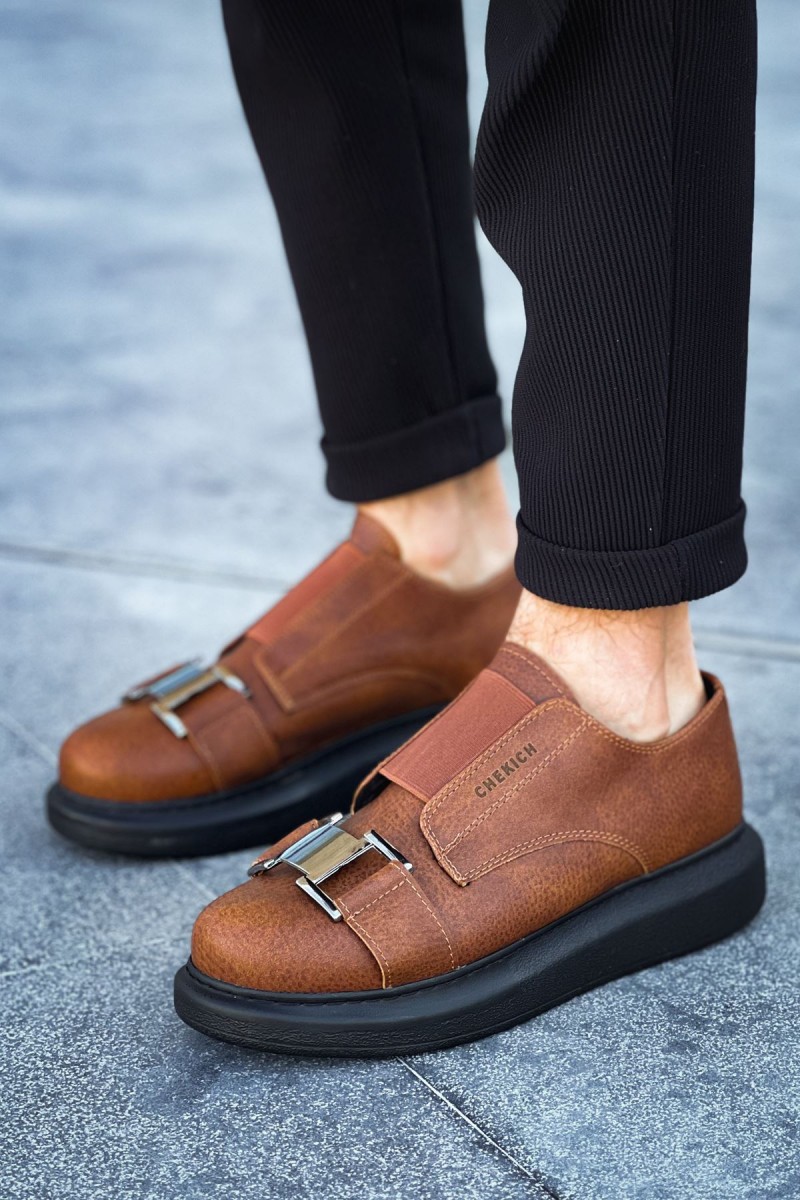Mens Sneakers - Tan Black - 297