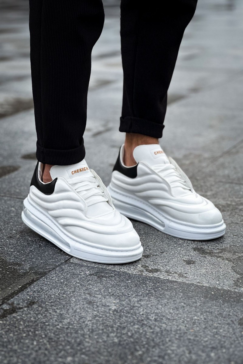 Mens Sneakers - White Black - 299