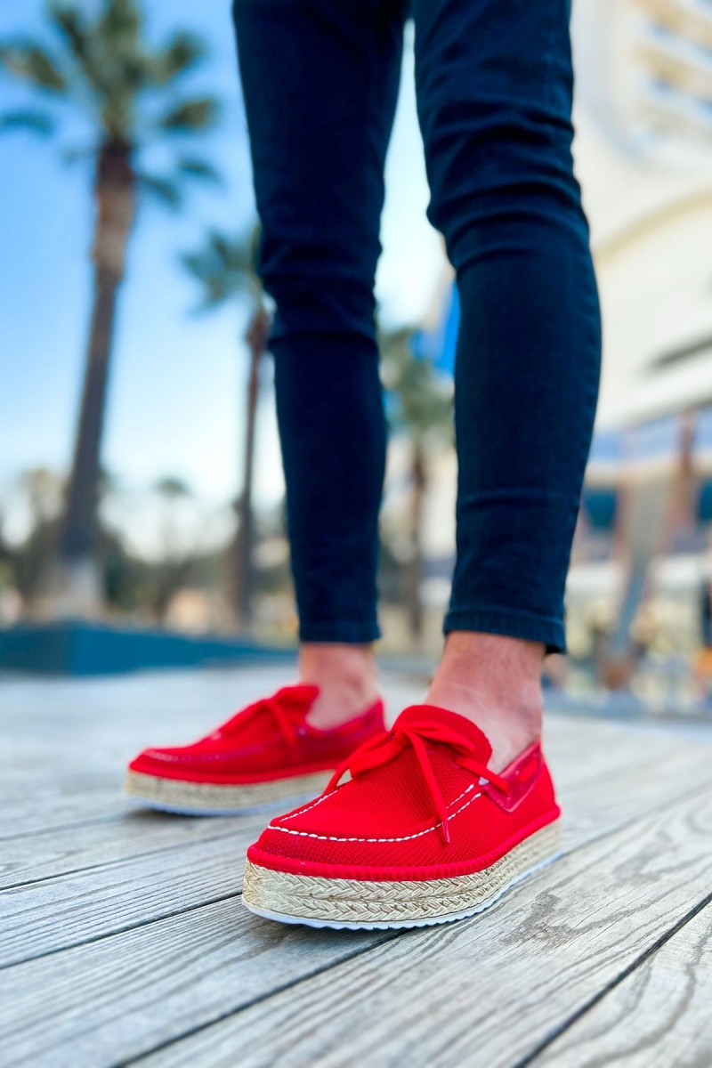 Mens Espadrilles - Red - 311