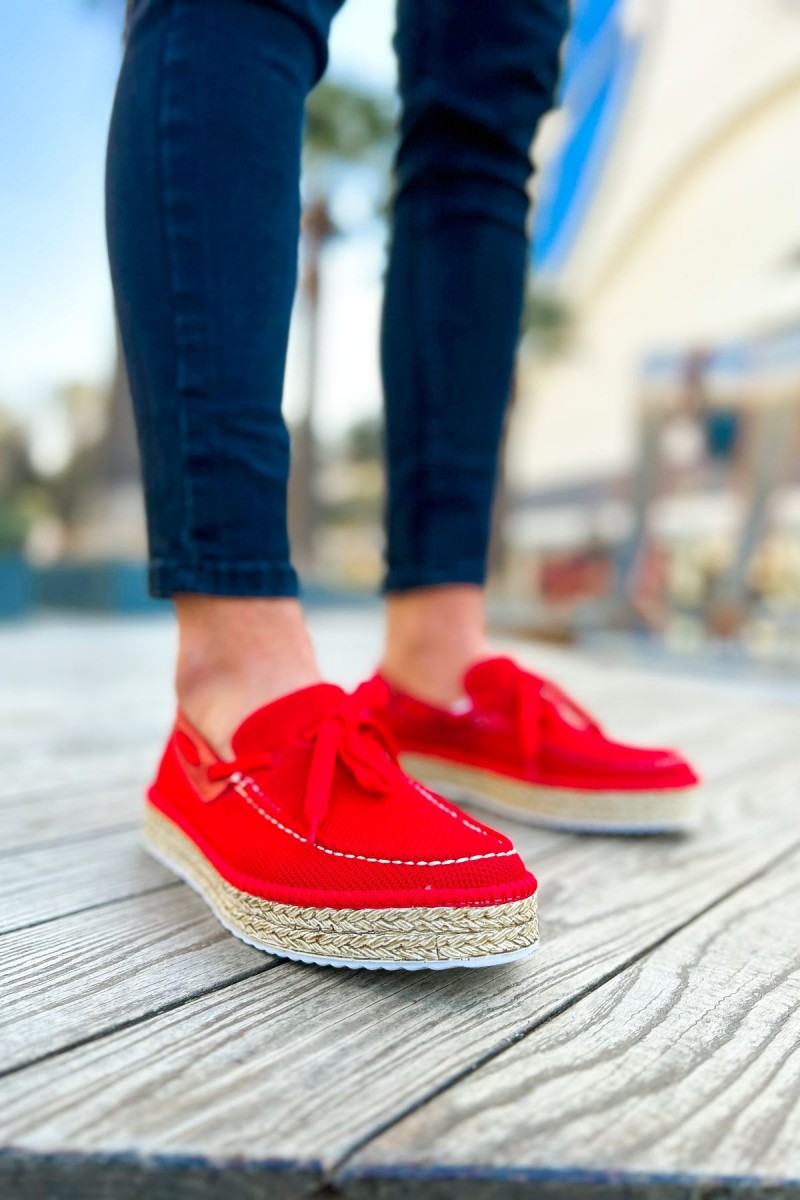 Mens Espadrilles - Red - 311