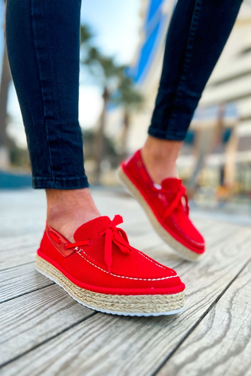 Mens Espadrilles - Red - 311