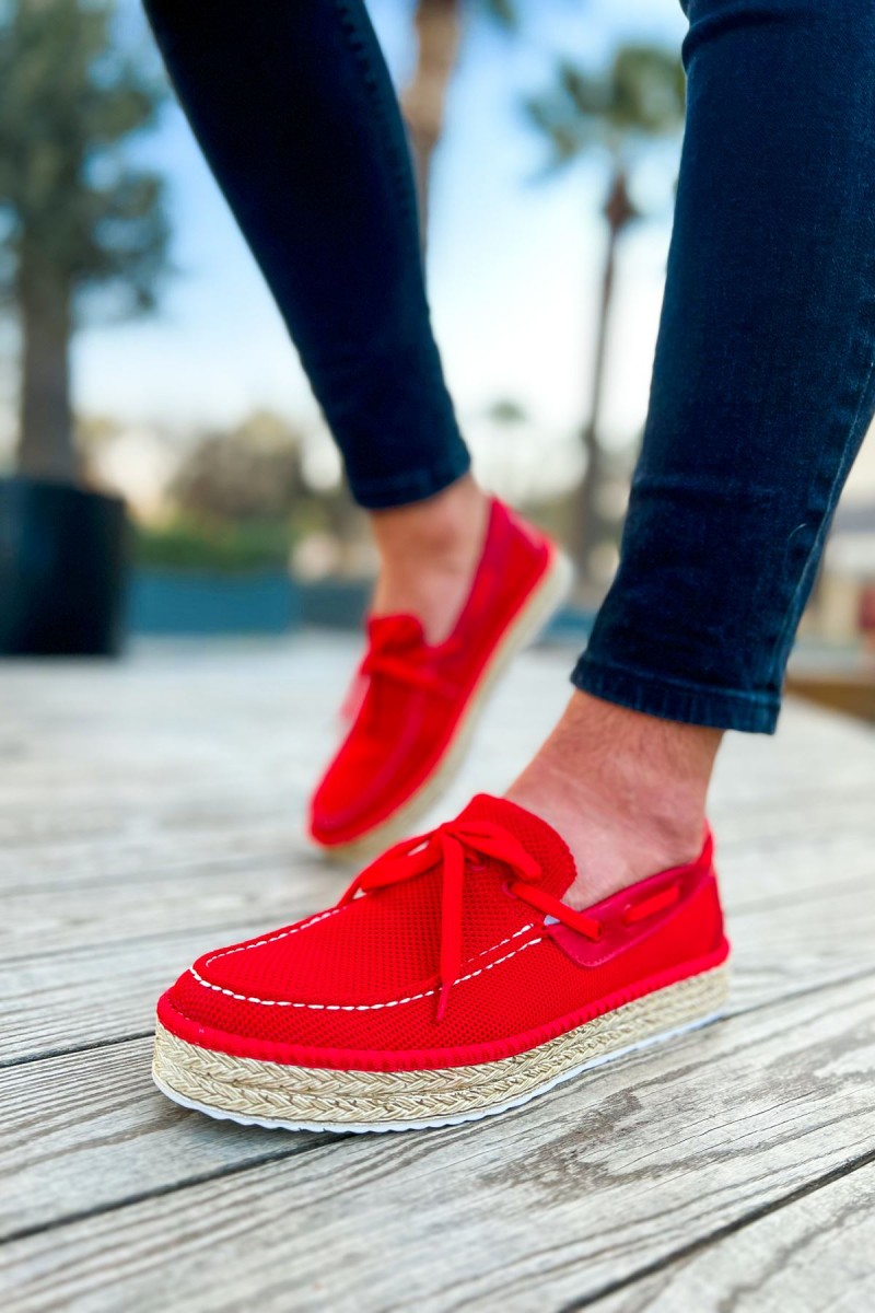 Mens Espadrilles - Red - 311