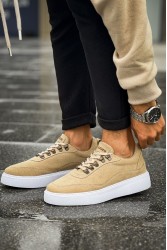 Mens Sneakers - Beige Suede - 319