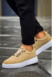 Mens Sneakers - Beige Suede - 319