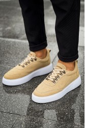 Mens Sneakers - Beige Suede - 319