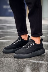 Mens Sneakers - Black Suede - 319