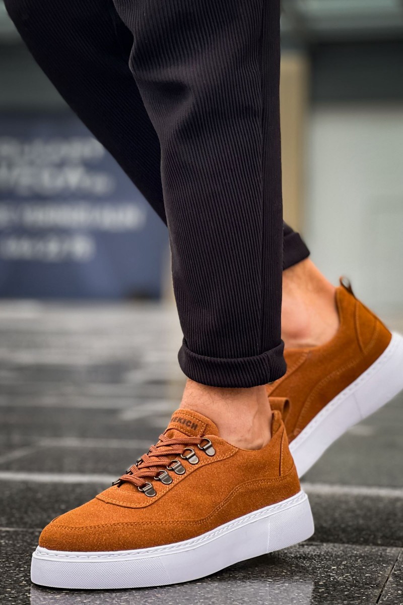 Mens Sneakers - Tan Suede - 319