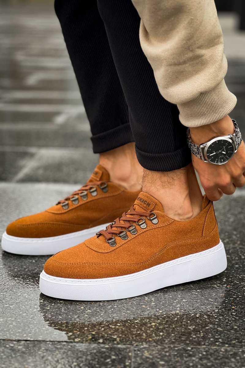 Mens Sneakers - Tan Suede - 319