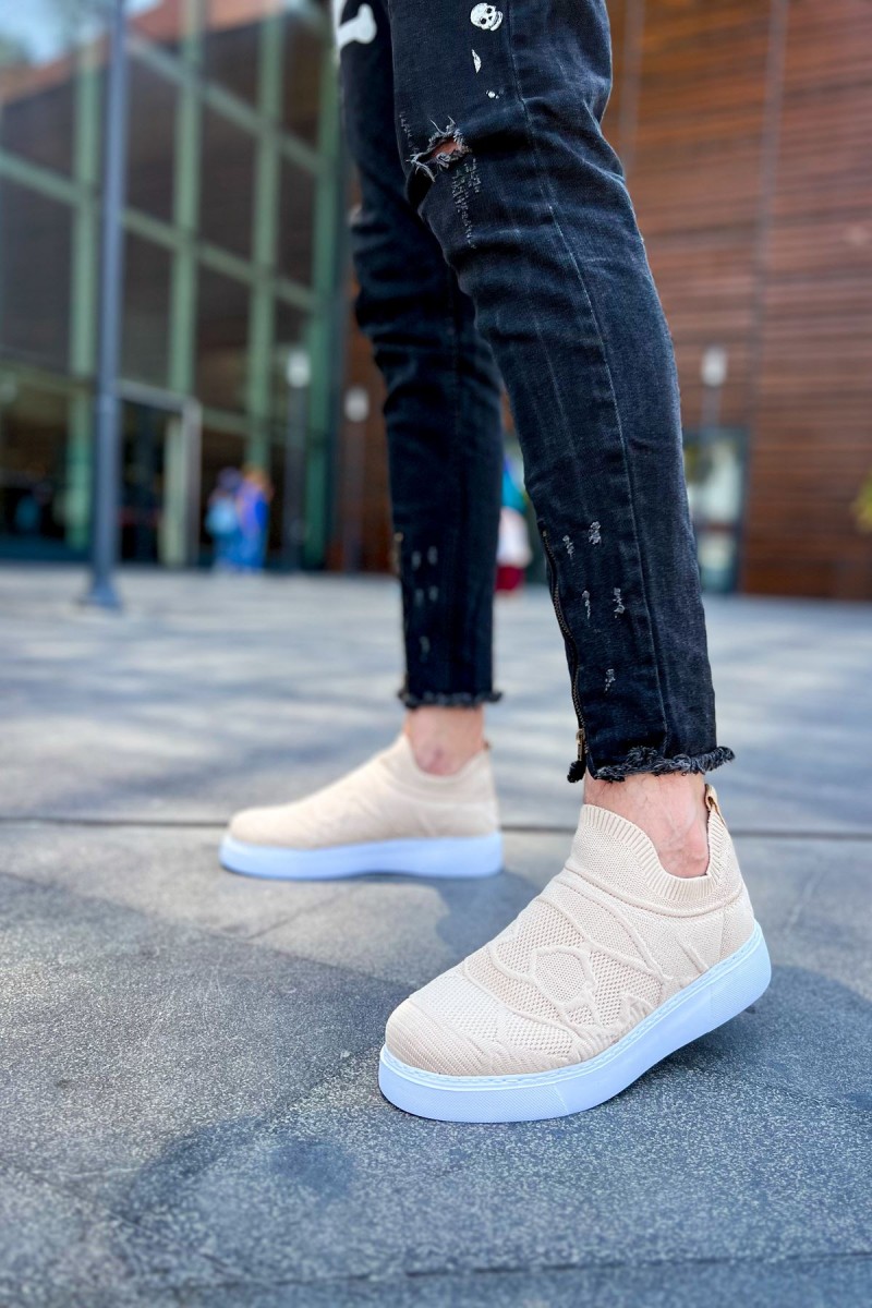 Mens Sneakers - Beige - 411