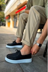 Mens Classic Shoes - Black White  - 419