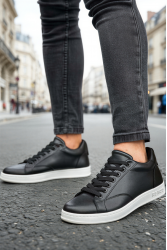 Mens Sneakers - Black White - 611