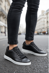 Mens Sneakers - Black White - 611