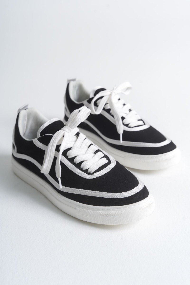 Mens Sneakers - Black White - 625