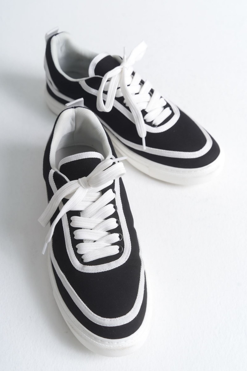 Mens Sneakers - Black White - 625