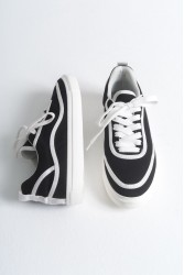 Mens Sneakers - Black White - 625