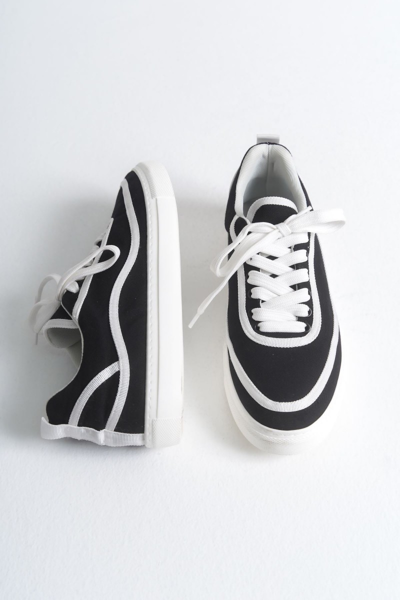 Mens Sneakers - Black White - 625