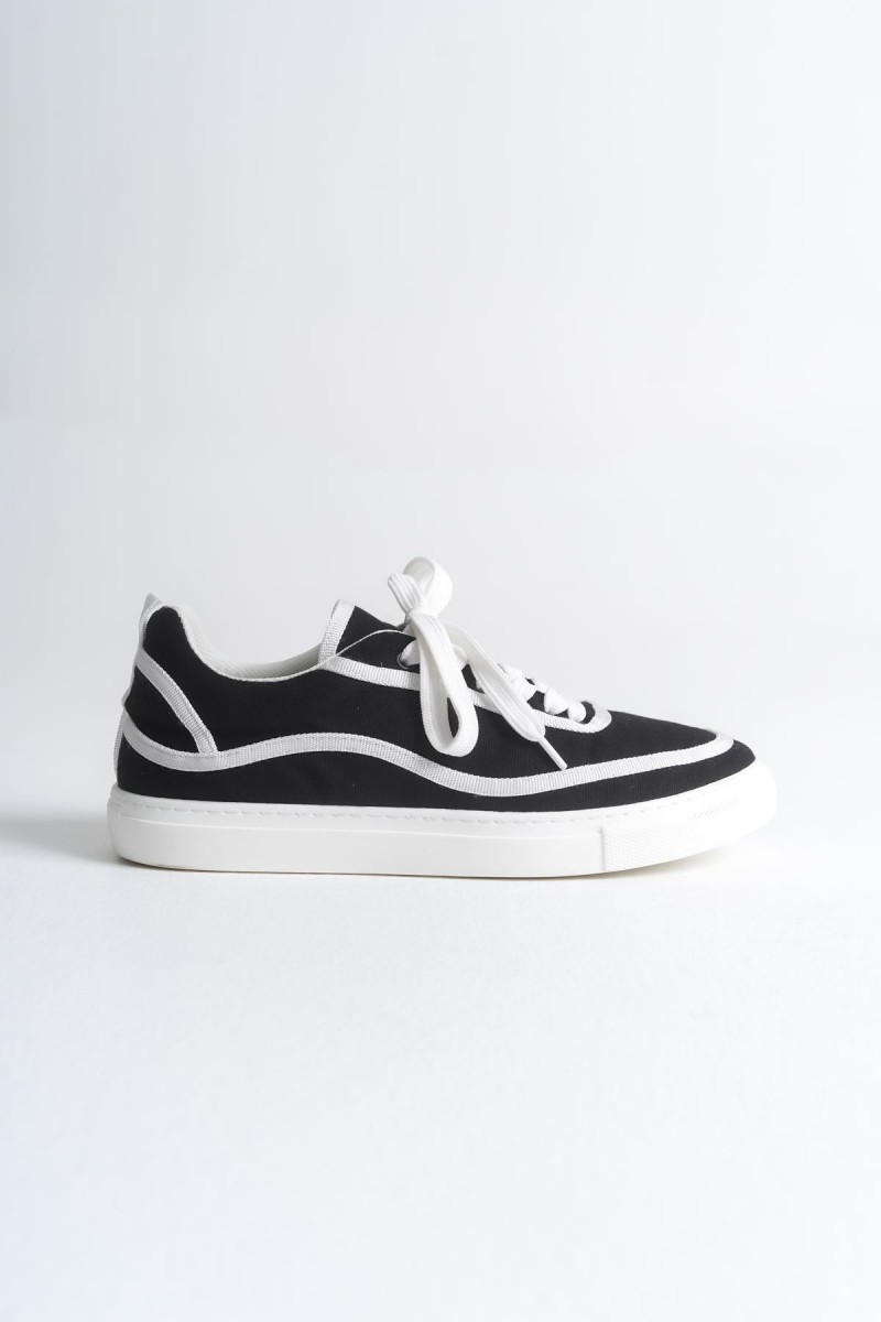 Mens Sneakers - Black White - 625