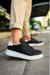 Mens Sneakers - Black White - 979