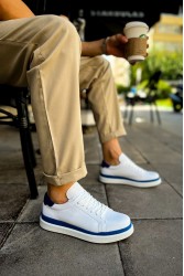 Mens Sneakers - White Blue - 979
