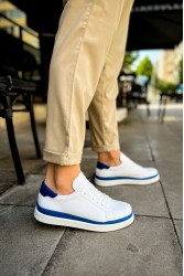 Mens Sneakers - White Blue - 979