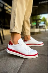 Mens Sneakers - White Red - 979