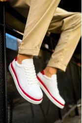 Mens Sneakers - White Red - 979