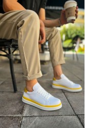 Mens Sneakers - White Yellow - 979
