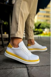 Mens Sneakers - White Yellow - 979