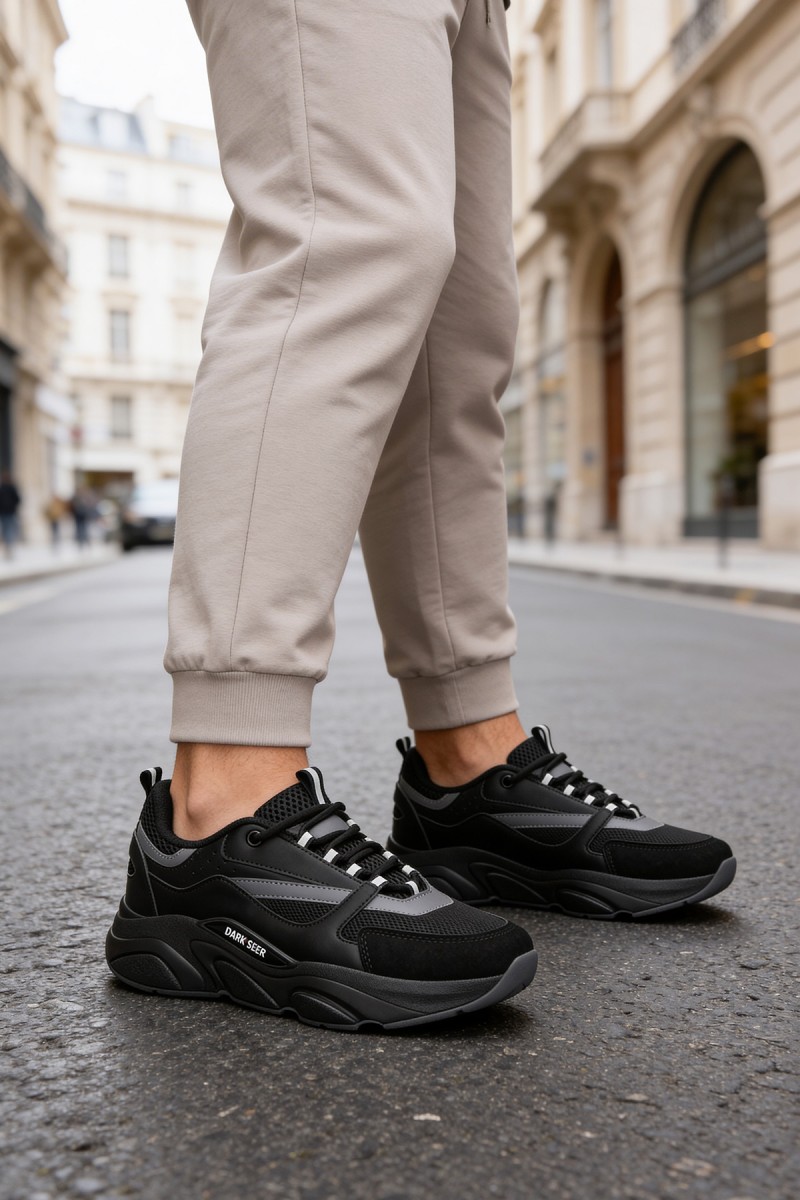 Mens Sneakers - Black - 1838