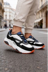 Mens Sneakers - White Blue - 1838