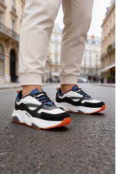 Mens Sneakers - White Blue - 1838