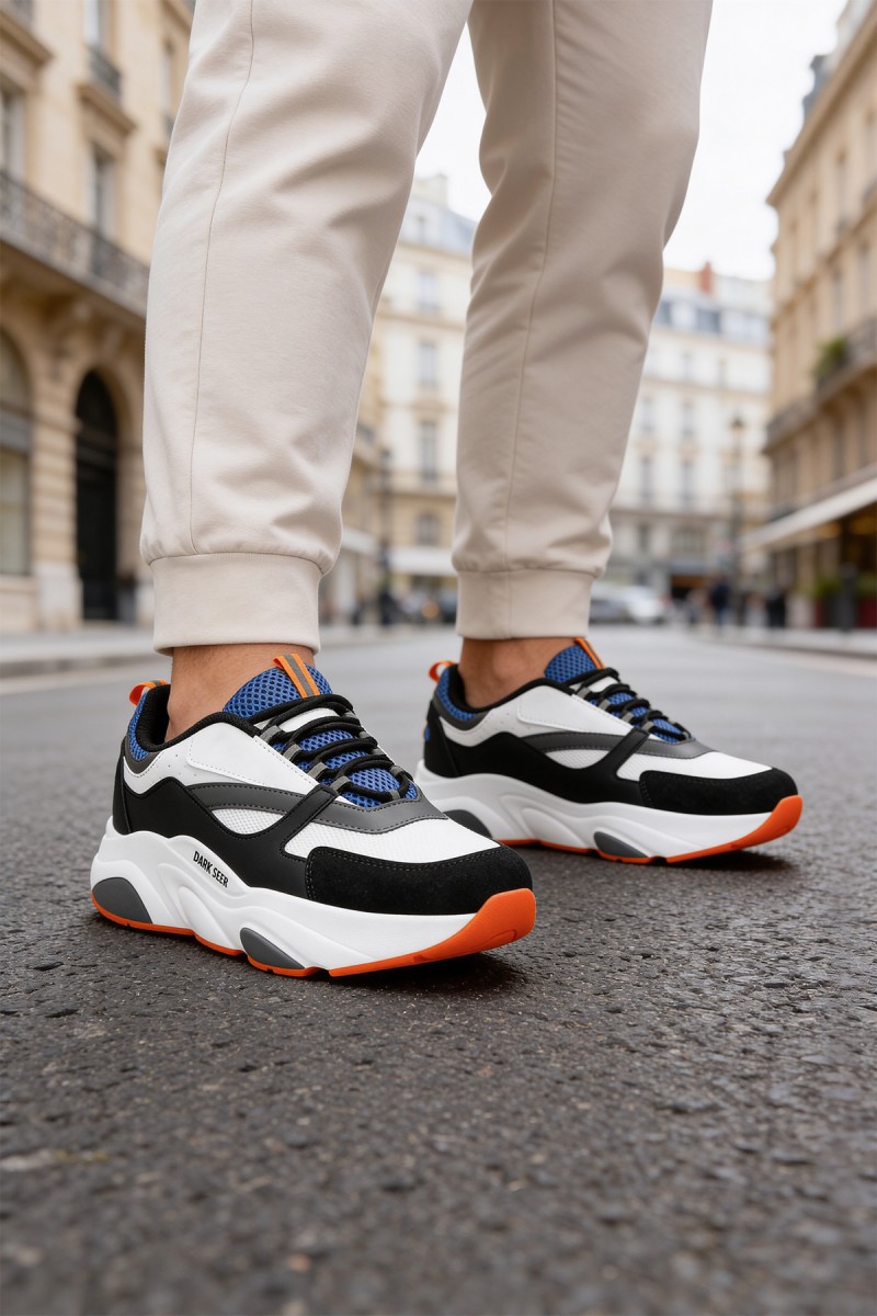 Mens Sneakers - White Blue - 1838