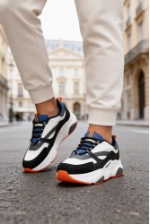 Mens Sneakers - White Blue - 1838